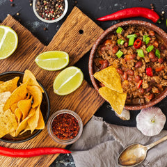 Mrs. Dash chili seasoning blend close-up, ideal for turning chili flavorful without salt.