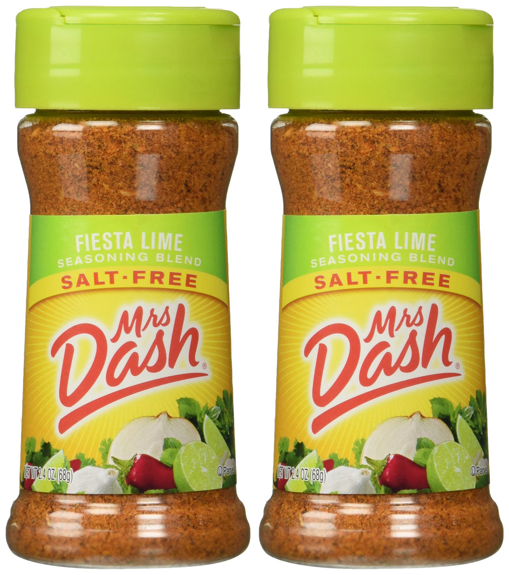 Mrs. Dash Fiesta Lime bottle close-up, salt-free seasoning for poultry