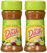 Mrs. Dash Fiesta Lime bottle close-up, salt-free seasoning for poultry