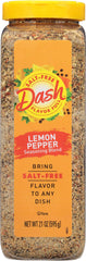 Mrs. Dash Lemon Pepper bottle top view showing salt-free flavor boost