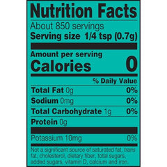 Close-up of Mrs. Dash Garlic & Herb salt-free seasoning label highlights flavor notes.