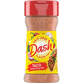 Mrs. Dash salt-free taco seasoning bottle ready for quick flavor
