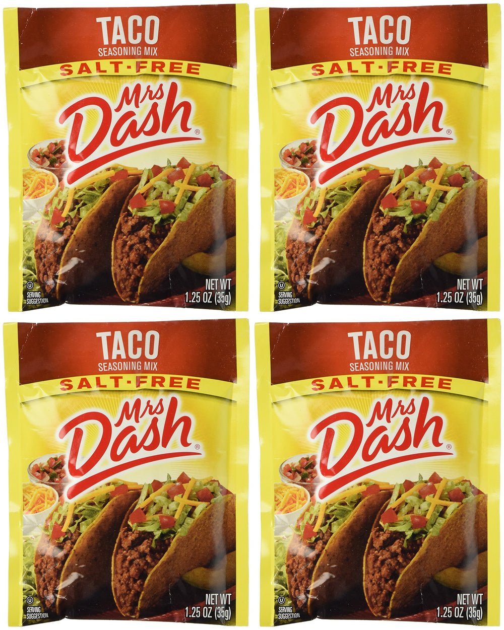 Mrs Dash salt-free taco seasoning packets for quick flavoring.