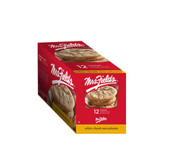 Mrs. Fields White Chunk Macadamia cookies pack 12, front view, sharing-friendly treat.