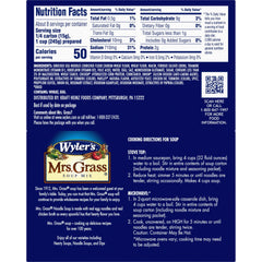 Mrs. Grass Chicken Noodle Soup in a steaming bowl for comfort in minutes.