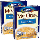 Mrs. Grass Chicken Noodle Soup Mix two-pack box ready for quick weeknight dinners.