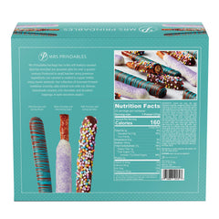 Mrs Prindables milk chocolate spring drizzle pretzel rods deliver salty-sweet indulgence for celebrations