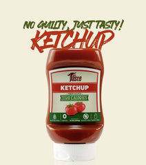 Mrs Taste Sugar Free Ketchup dipping with vegetables, great for snacking.