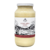 Mt. Capra Goat Milk Ghee bottle front view, unsalted and grass-fed, ideal for high-heat cooking.