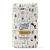 Mt. Comfort Coffee Espresso Roast bag ready for home brewing with bold flavor.