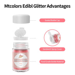 Mtcolors edible glitter on chocolates adds color and sparkle to sweet treats