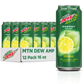 Mtn Dew AMP Energy Original can front showing bold citrus flavor.