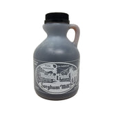 Muddy Pond Sorghum Syrup bottle 16oz ready to drizzle on breakfast