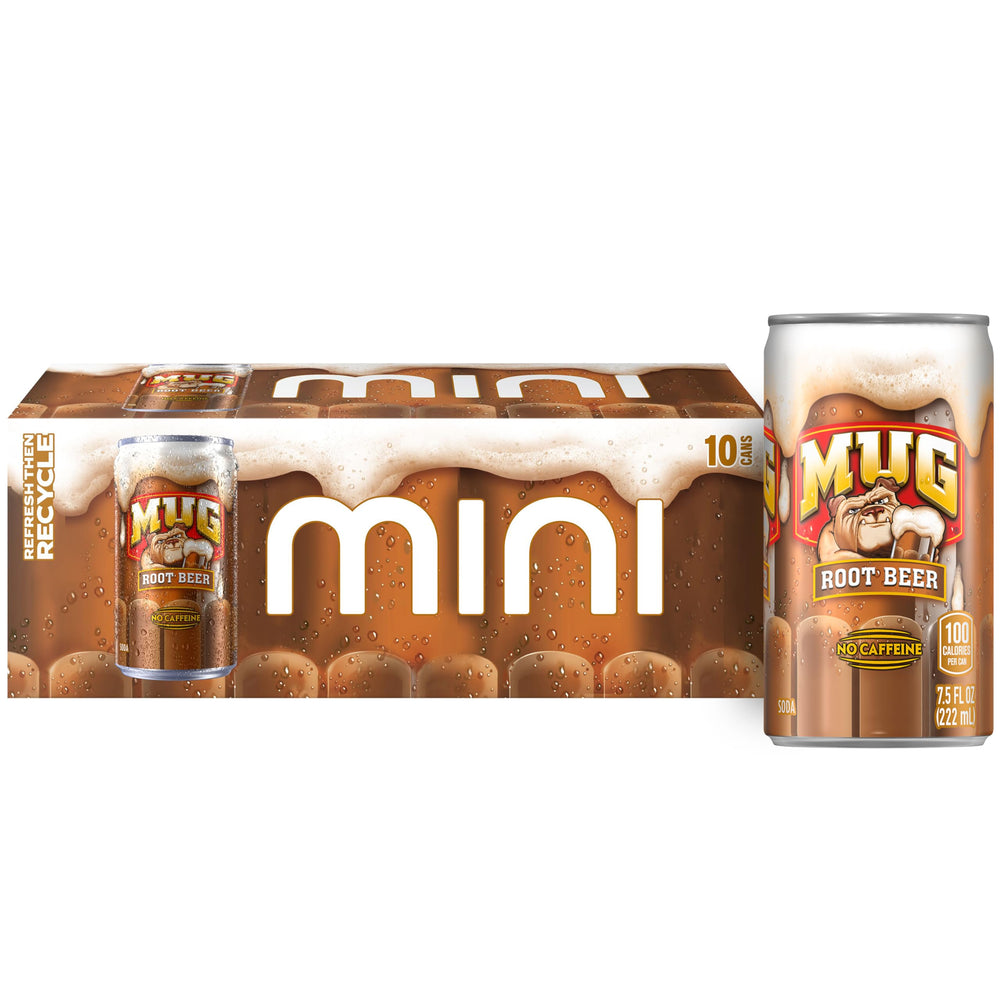Mug Root Beer mini cans pack shot ideal for family gatherings
