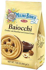Mulino Bianco Hazelnut Cream Cookies pack side view for display