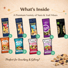 Munch Mania individually wrapped nut and trail mix packs for on-the-go snacking.
