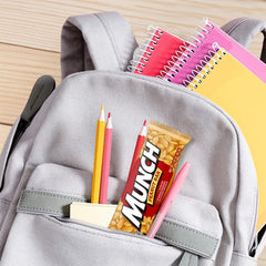 MUNCH Peanut Bar low glycemic label shown in bulk display