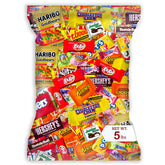 Munchbox mini candy and chocolate mix, close-up of assorted pieces, ideal for sharing.