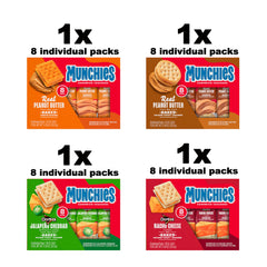 Munchies baked sandwich crackers variety pack: Toast Peanut Butter sleeve ideal for pocket-sized energy boosts