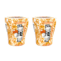Munchique Cubes Orange Cream Pop gum front view, sugar-free flavor and soft texture.
