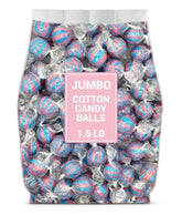 Munchique Jumbo Cotton Candy Balls in a bag for easy sharing at parties.