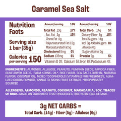 Munk Pack Nut & Seed Bars Caramel Sea Salt bite close-up showing texture and caramel sweetness