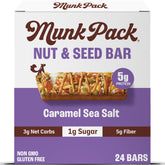 Munk Pack Nut & Seed Bars Caramel Sea Salt front-pack image, gluten-free and keto-friendly
