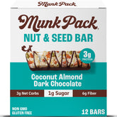 Munk Pack Nut & Seed Bars packaging highlights keto-friendly profile and clean ingredients