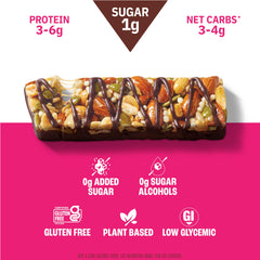 Texture-focused shot of nuts and seeds in a Munk Pack bar