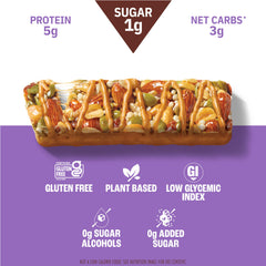 Munk Pack bars texture with visible nuts, seeds, coconut, and caramel for satisfying crunch.
