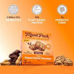 Munk Pack Peanut Butter Probiotic Bar enjoyed by kids at breakfast and snack time.