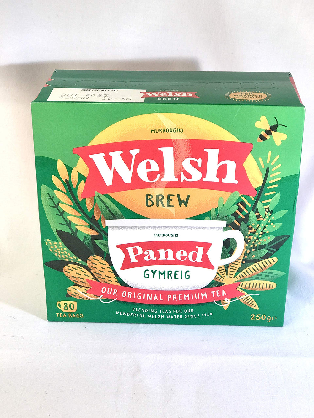 Murroughs Welsh Brew Tea front view of package for daily comfort.