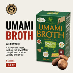 Muso From Japan vegan dashi powder reveals plant-based umami richness.