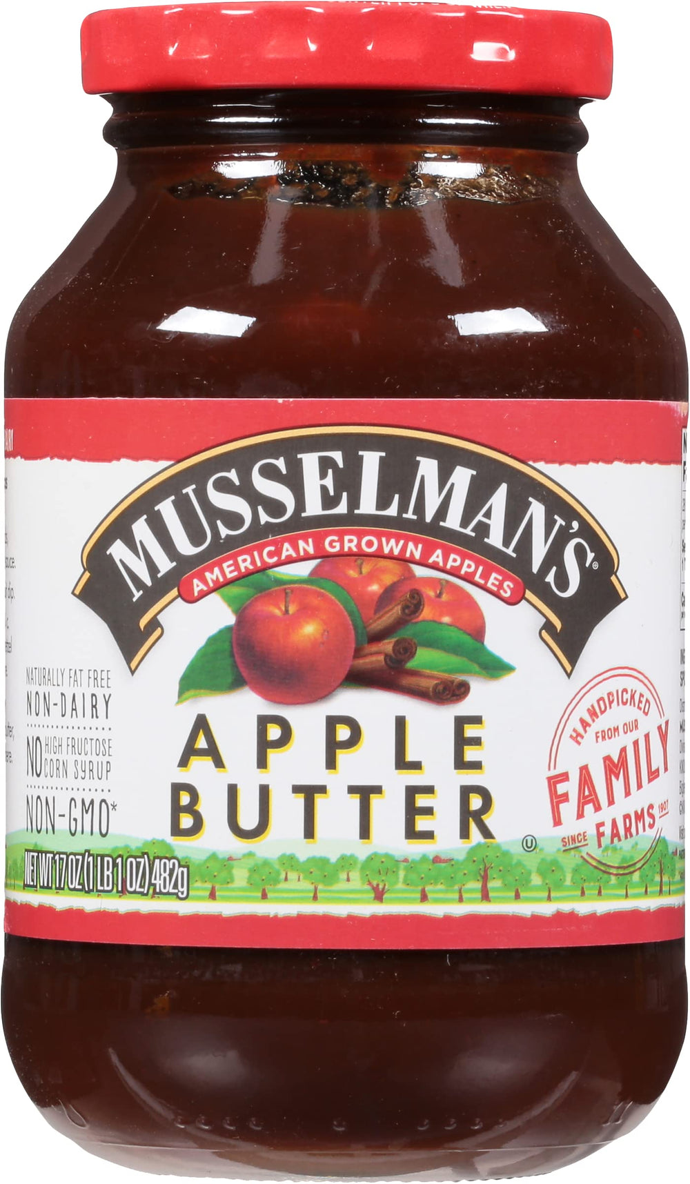 Musselmans Apple Butter jar, smooth apple spread, ideal for toast and breakfast bowls