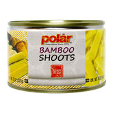 MW Polar bamboo shoots sliced in cans, perfect for quick salads and stir-fries.