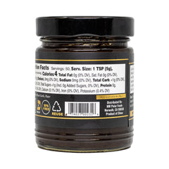 MW Polar Black Garlic Puree jar close-up emphasizes BPA-free glass