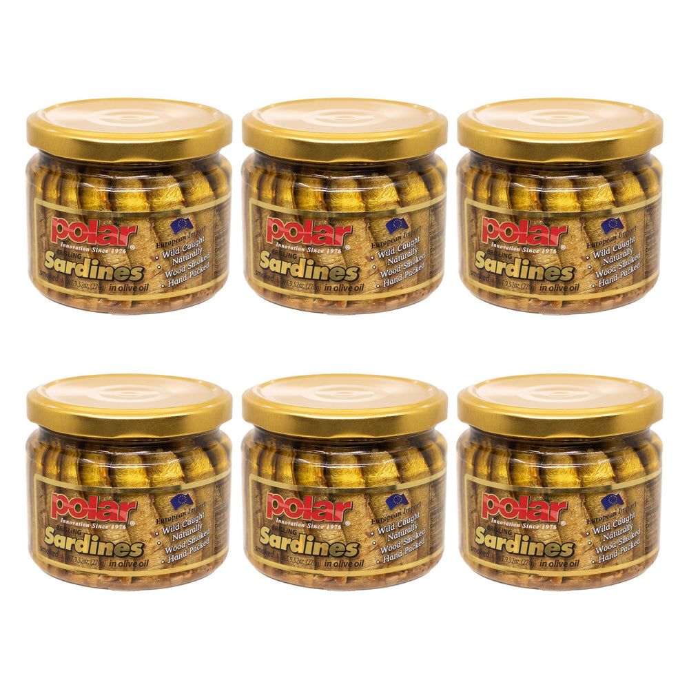 MW Polar brisling sardines in olive oil jar ready to eat with rich omega-3 benefits