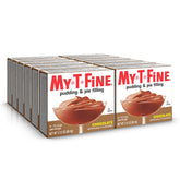 My-T-Fine chocolate pudding 12-pack boxes for easy dessert prep.