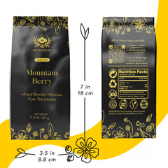 MyRoyalte Mountain Berry Pu-erh Tea hibiscus notes add tang.