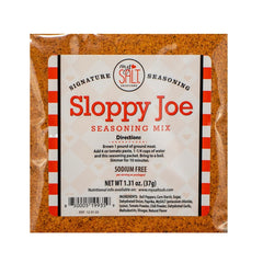 Served over seasoned beef, MySALT Sloppy Joe sauce creates a comforting family favorite.