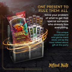 Mythical Meats on-the-go packaging for convenient snacking anywhere.