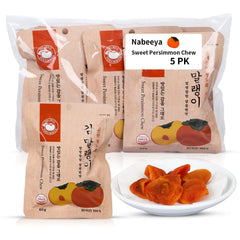 Nabeeya persimmon chew pack shot showing authentic Korean snack on shelf