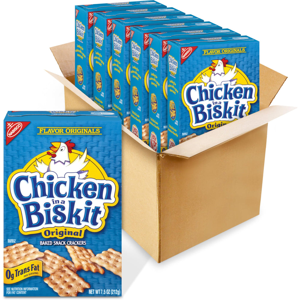 Nabisco Chicken in a Biskit bulk boxes showcase convenient snack stock for pantries.