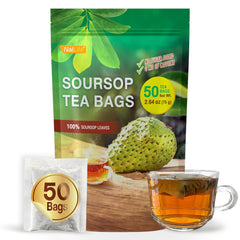 NalLife Soursop tea bags 50 count pack shows convenient packaging for easy daily brewing.