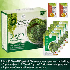 NAMISO OKINAWA sea grapes dehydrated bundle ready for quick salads.