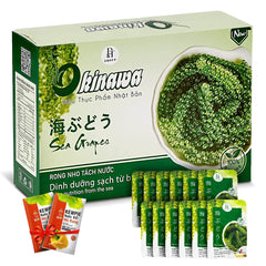 NAMISO Okinawa sea grapes pack on shelf ready to hydrate for fresh, ocean-briny taste
