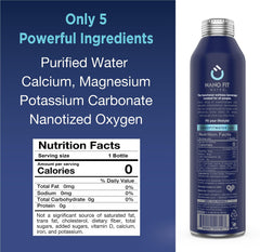 NANO FIT WATER alkaline 9.5+ pH bottle with crisp taste