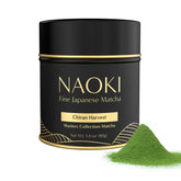 Naoki Matcha Chiran Harvest bottle pour captures rich aroma for ceremonial tea moments.