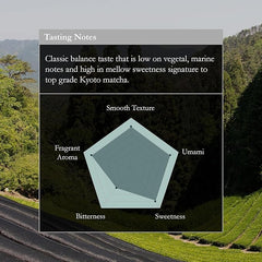 Naoki Matcha Ujitawara Special Blend in a tea bowl offers mellow aroma and smooth texture