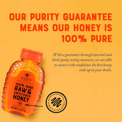 Nate's Honey 4-pack packaging emphasizes convenient, mess-free squeeze bottles.